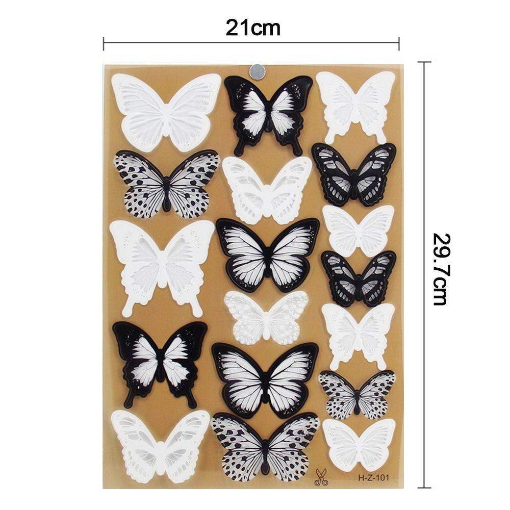 R-FLOWER 3piece Stiker Dinding 3D Hot Sale DIY Mariposas Dekorasi Kamar Home Decor