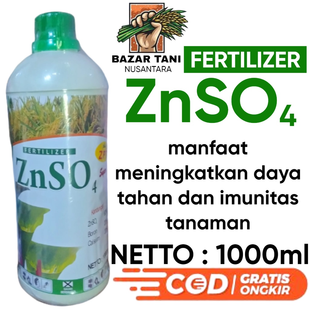 Znso4 ZN 1 liter  Pupuk plus zpt boron kalsium  zet en  UNTUK TANAH ASEM ASEMEN Tanaman kerdil