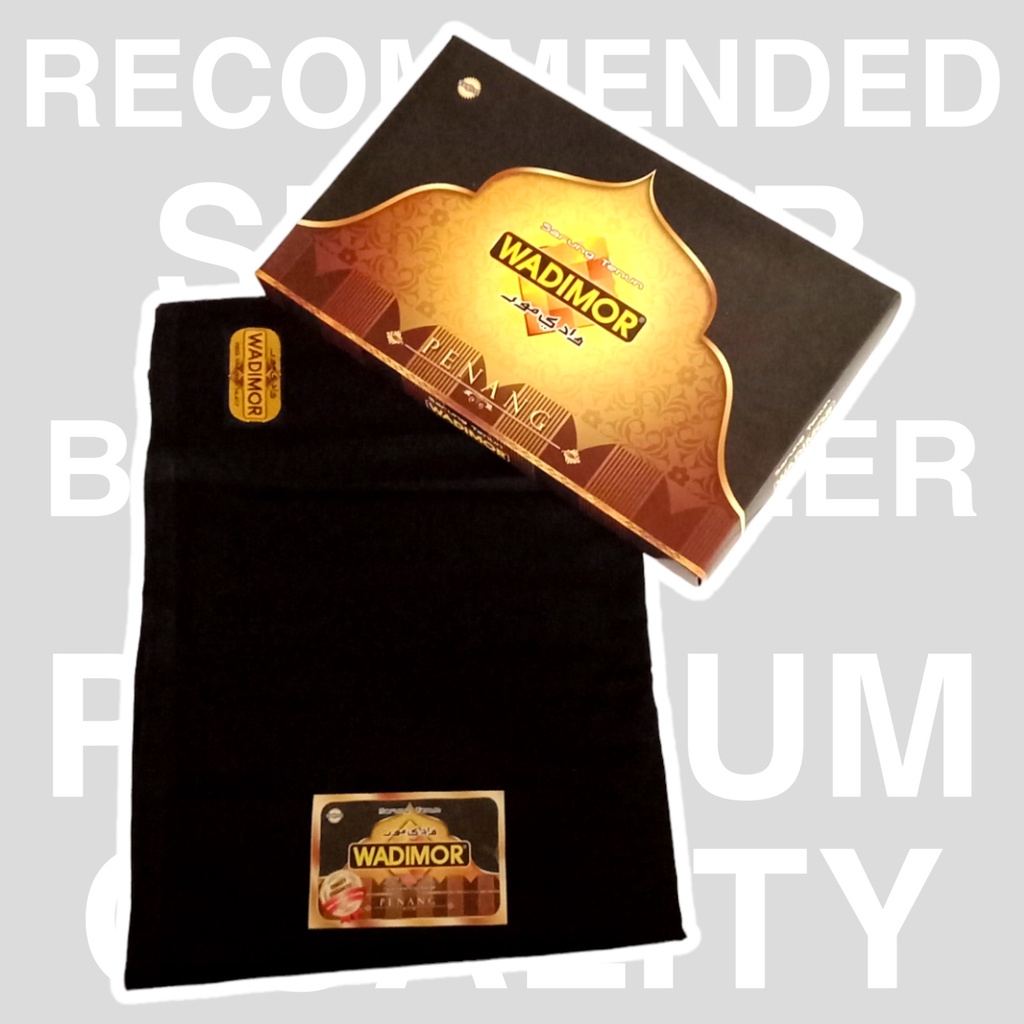 Sarung Wadimor Hitam /Sarung Wadimor Polos / Sarung Wadimor / Sarung Wadimor Terbaru Ori 2023 / Saru