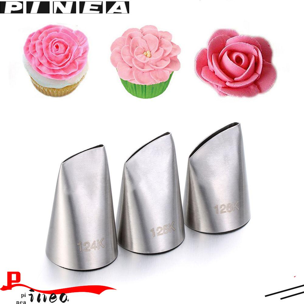Nanas 3PCS Icing Piping Nozzle DIY Aksesoris Dapur Pastry Tips Stainless Steel Cupcake Baking Cetakan