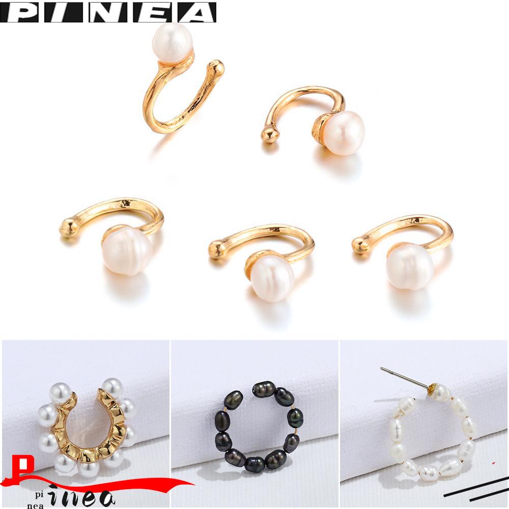Anting Cuff CZ Nanas Fashion Hadiah Perhiasan Pesta Zirkon Telinga Manset