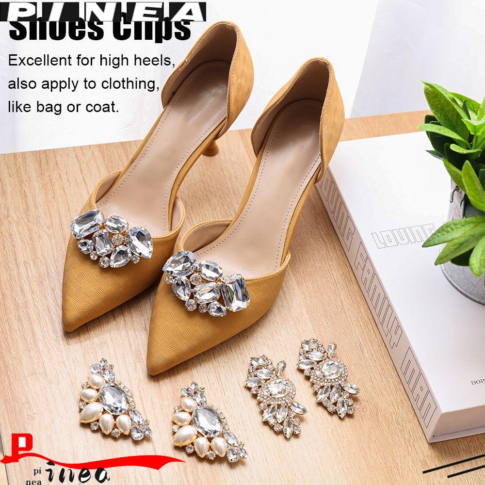 Nanas 1pasang (2pc) Dekorasi Sepatu Pernikahan Liontin Aksesoris Pengantin Bros Charm Gesper