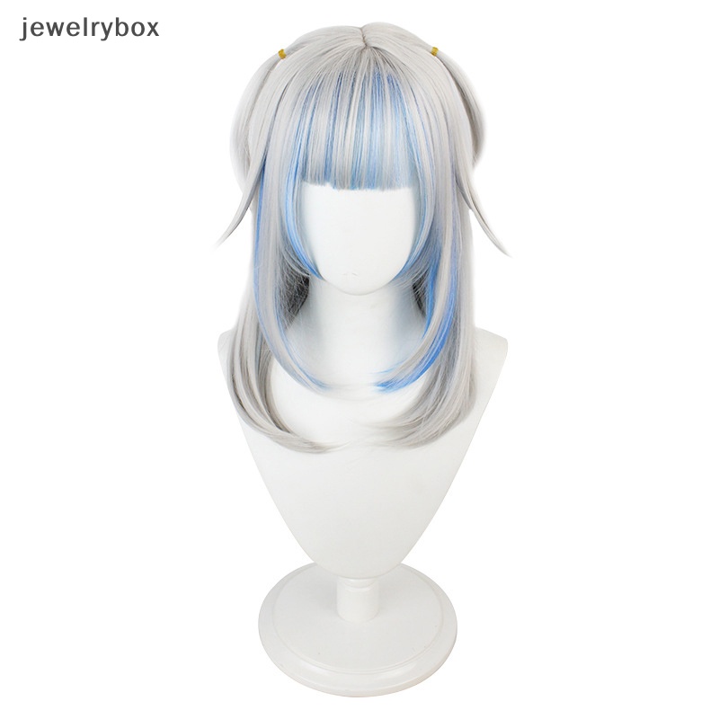 [jewelrybox] Anime Hololive Gawr Gura Cosplay Wig Tahan Panas Wig Sintetis Halloween Cosplay Pesta Dekorasi Dewasa Props Butik