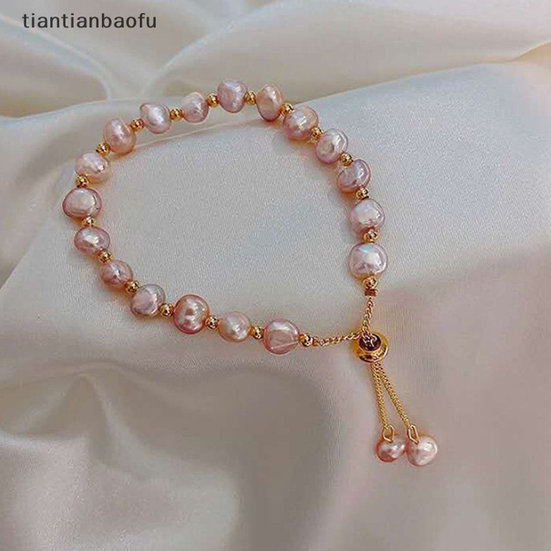 [tiantianbaofu] Baroque Gelang Mutiara Alami Sexy Untuk Wanita Gelang Fashion Lady Temperamen Gelang Perhiasan Korea Selatan Butik