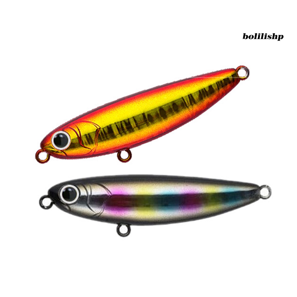 Bo-6cm/6g Umpan Umpan Simulasi Realistis Treble Hook 3D Lukisan Angling Jalan Umpan Pensil Laut Memancing Umpan Perlengkapan Memancing