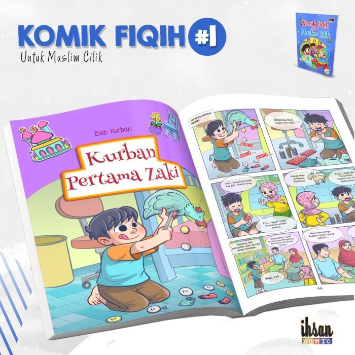 Buku Komik Fiqih Untuk Muslim Cilik - Ihsan Media | Komik Islami Anak