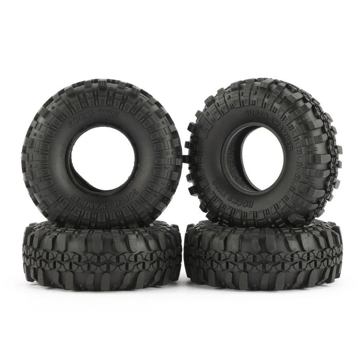 4 Pcs AUSTAR AX-4020 1.9 110mm Rubber 1/10 Tires SCX10 D90