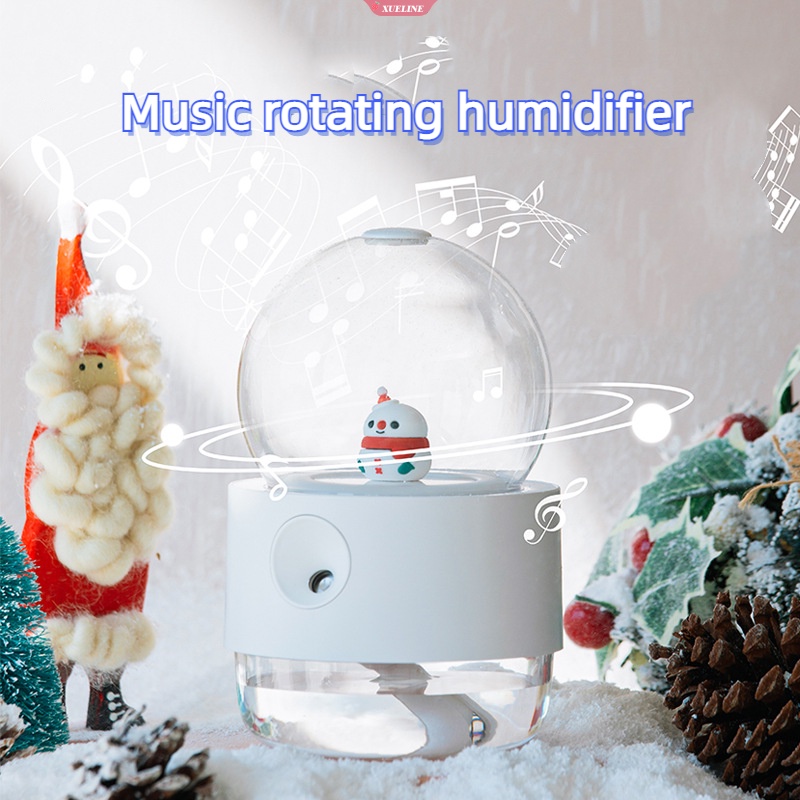 Xiaomi Rotating music ball humidifier Kartun Lucu cute pet Kecil snowman Kecil Dinosaurus interior music box Pelembab Air [ZXL]