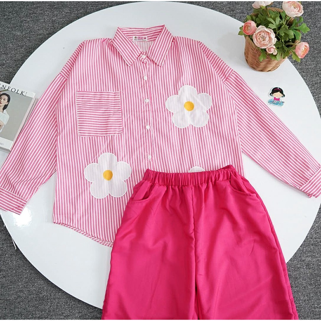 Tq88indonesia Fashion Baju Setellan Wanita Terbaru / BILVA FLOWER SHAKILA SET / Stelan Cewek