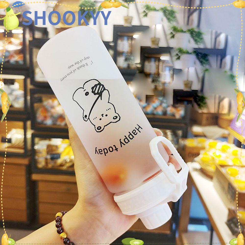 Chookyy 500ml Frosted Water Bottle Botol Minum Plastik Portable Outdoor