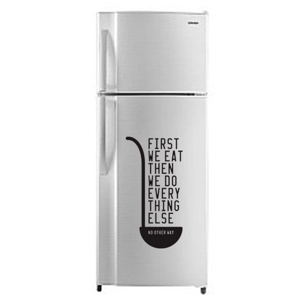 Stiker Kulkas We Eat Dapur Ruang Makan Sticker Dinding Kaca Rumah