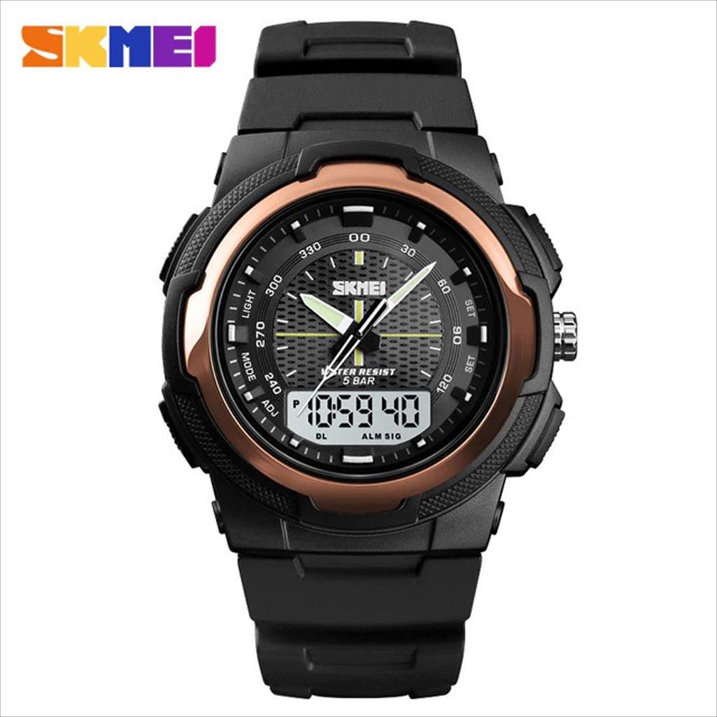 Jam Tangan Pria / SKMEI AD 1454 Rubber Men LED / Jam Tangan Analog Digital / SKMEI