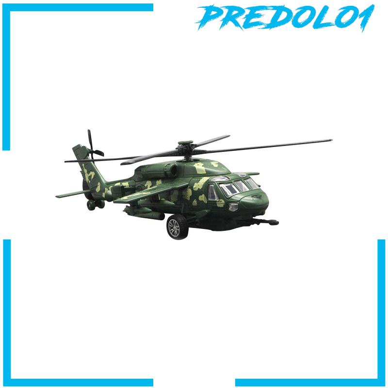 [Predolo1] Mainan Diecast Pesawat Bertenaga Helikopter Frication Dengan Lampu Dan Suara Hadiah