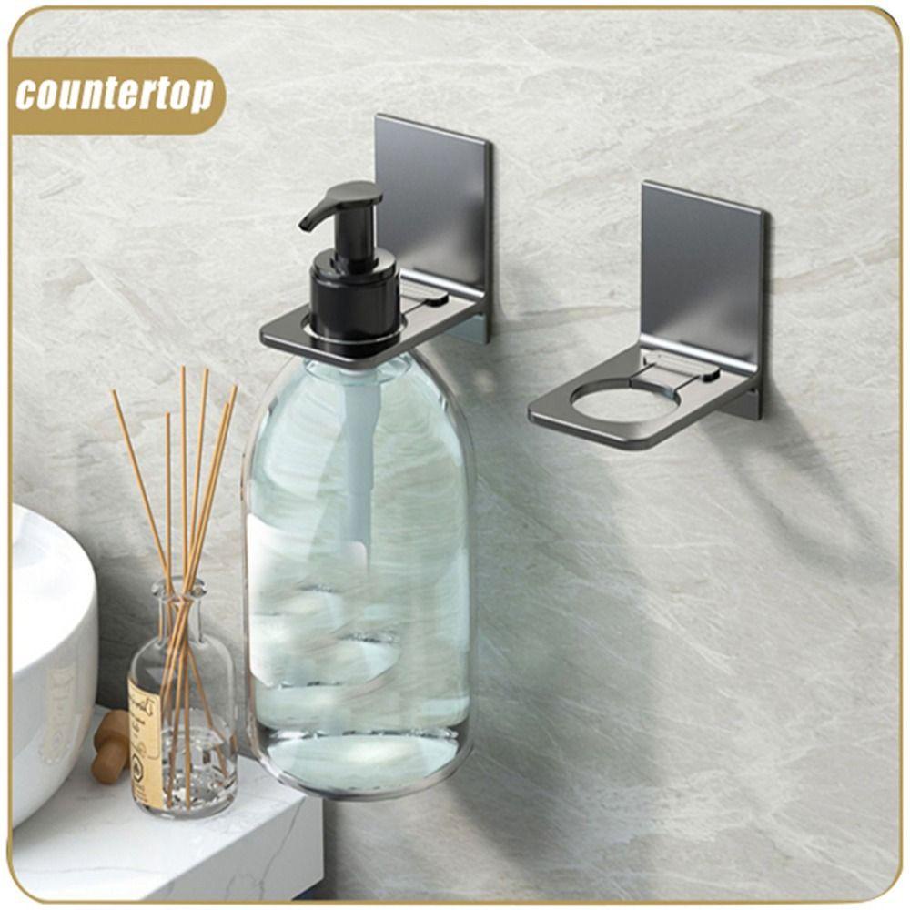 Ly Tempat Botol Sabun Klip Portable Wall Hanger Shampoo Holder