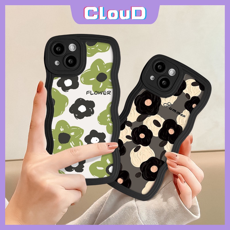 Case Bunga Lukisan Cat Minyak Untuk Redmi 9A 9 10 12C 10C 9T A1 10A 9C A1+Redmi Note11 9s 10s 11s 10 8 9 Pro POCO M3 X3 NFC Pro Mi 11T Pro Wavy Edge Summer Fresh Flower Lembut Sarung