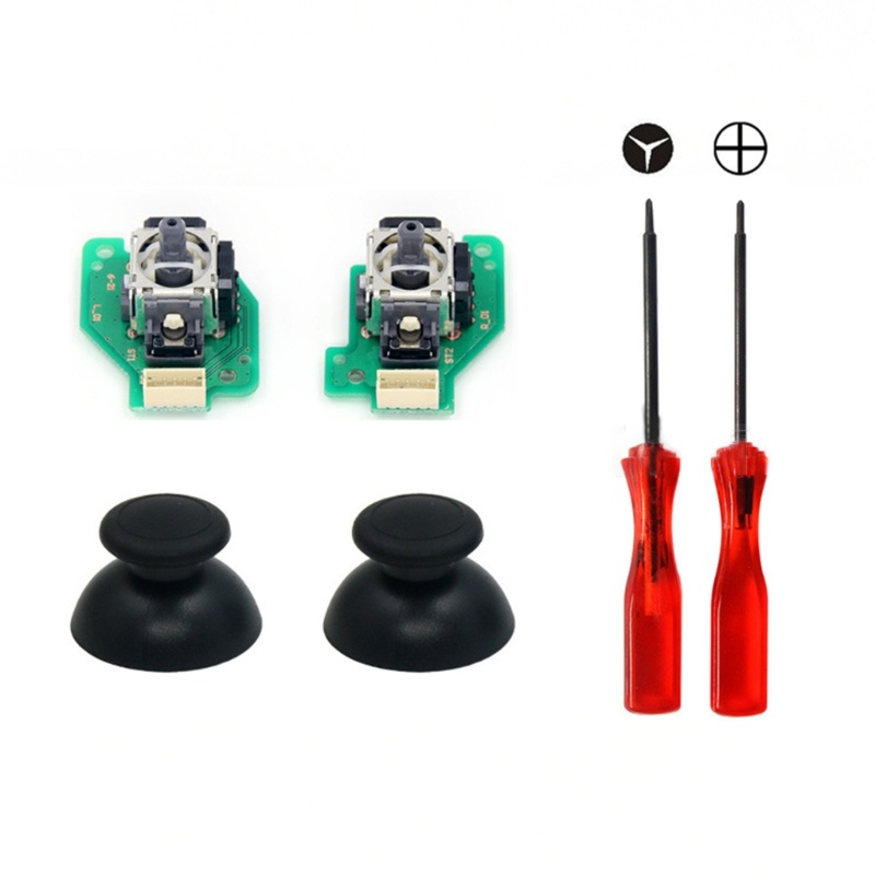 Cre Modul Sensor Perbaikan Jempol Joystick 3D Kanan Kiri Analog Part Pengganti WiiU Gamepad Controller Aksesoris