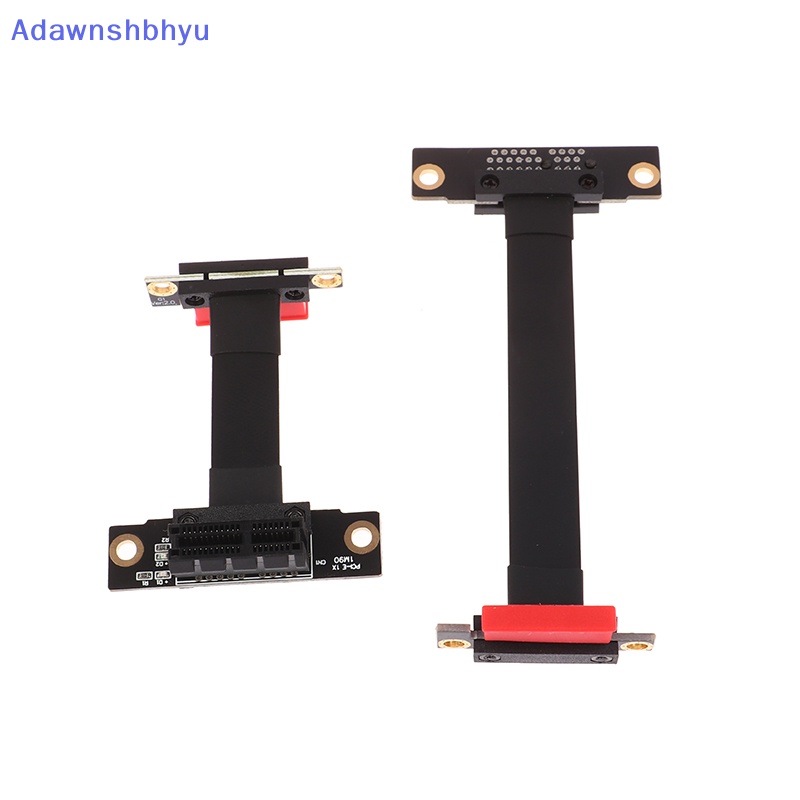 Adhyu PCIE X1 Kabel Riser Dual 90derajat Sudut Kanan Extension Cable PCI Express 1x Riser Card Ribbon Extender ID