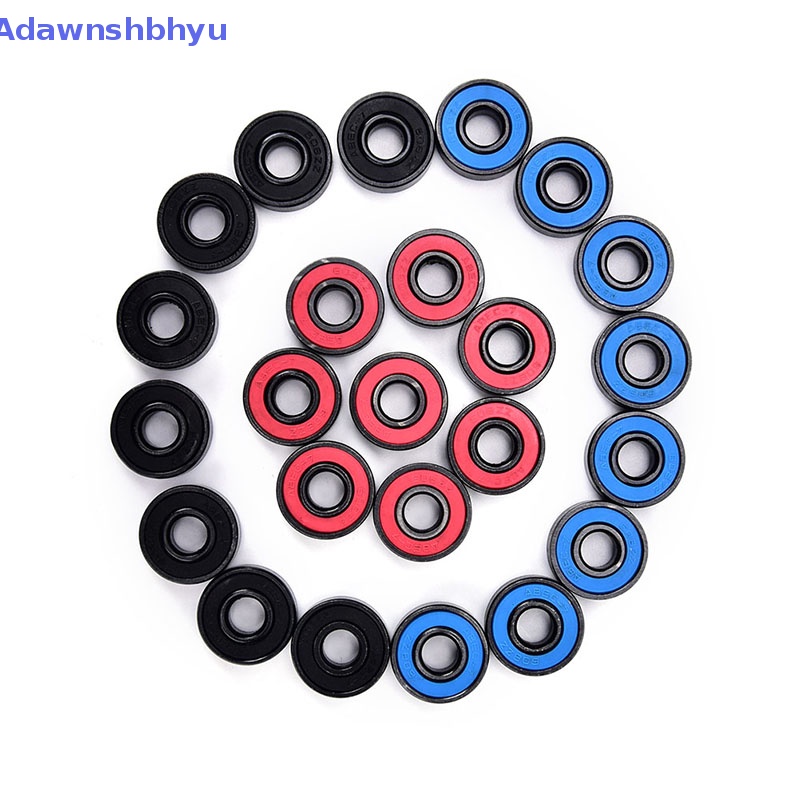 Adhyu 8pcs /set 608RS Skate skateboard steel Terintegrasi spacer Bearings fit8pcs /set 608RS Bantalan Roda Untuk Roller Skate ID