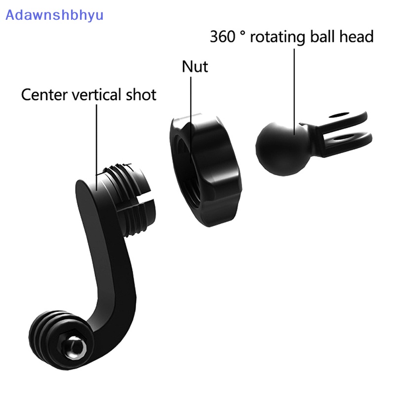 Adhyu Helm Motor Chin Stand Mount Untuk GoPro Action Sports Camera Adapter Helmet Mount Adapter 360penjepit Adjustable Holder Aksesori Kamera Motor ID