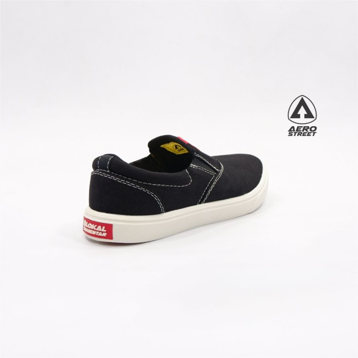 (COD) Aerostreet 36-45 Comfy Hitam - Sepatu Slip On Slop Pria Wanita 21GG24 - 37