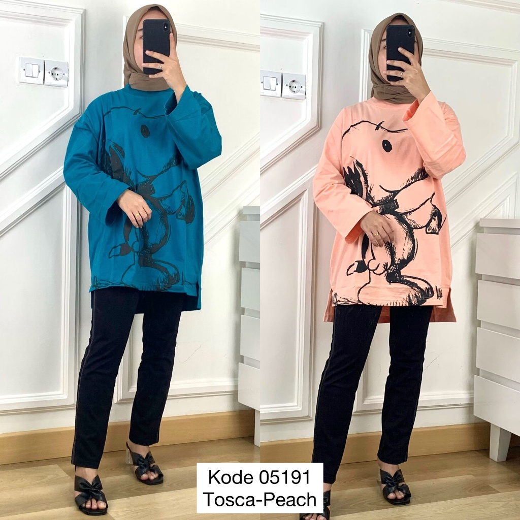 Tunik Dress Wanita Tunik Lengan Pendek I Tunik Kaos Lengan Pendek