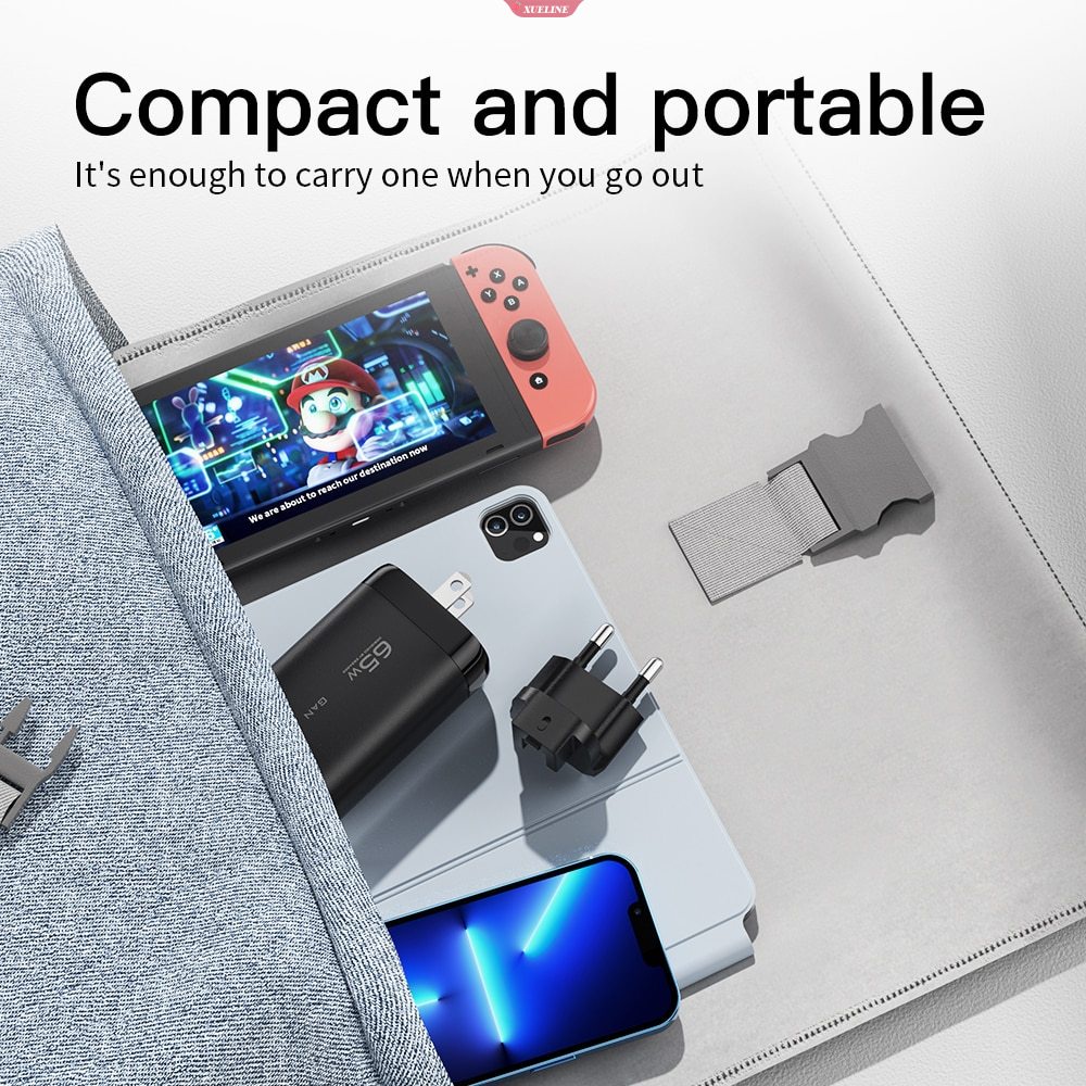 Essager USB Type C Fast Charger 30W QC PD 3.0 Dual Port Mini Portable Adapter Untuk Xiaomi Fast Charger Dinding [ZXL]