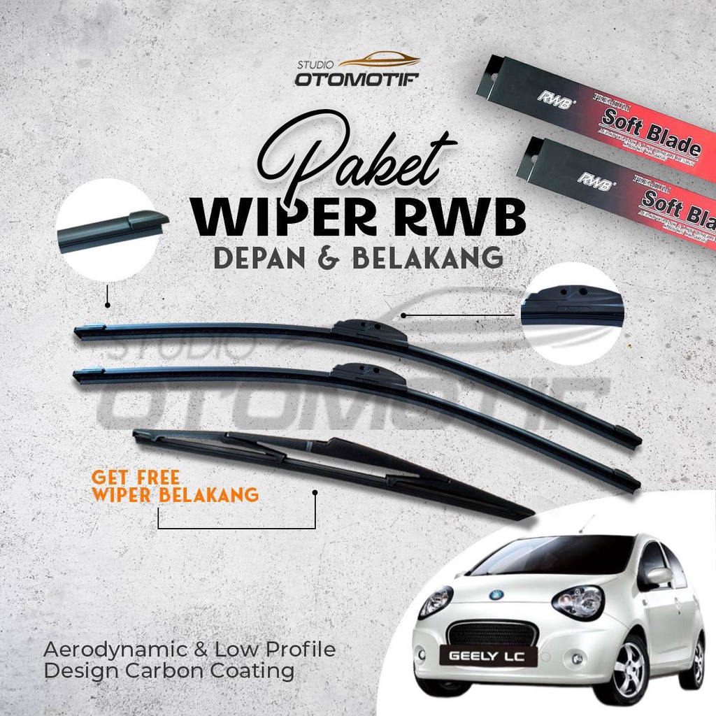 BUNDLING RWB SOFT WIPER Geely LC Panda 2 PCS