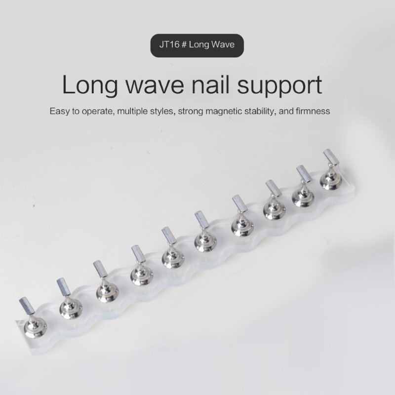 Siy Acrylic Nail Holder With Base Rak Display Dudukan Paku Untuk Press On Nail Tips Kuku Palsu Training Display Organize