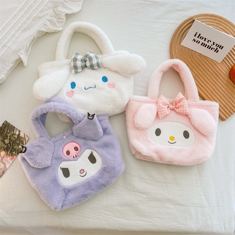 Tas Import Premium Quality Bulu Boneka Lucu Sanrio ShoulderTote bag