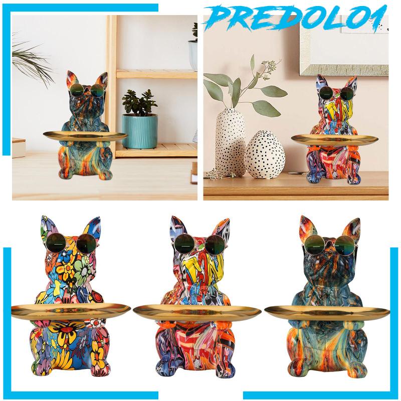 [Predolo1] Nampan Penyimpanan Patung Anjing Ornamen Modern Nampan Buah Untuk Rumah Toko Ruang Tamu