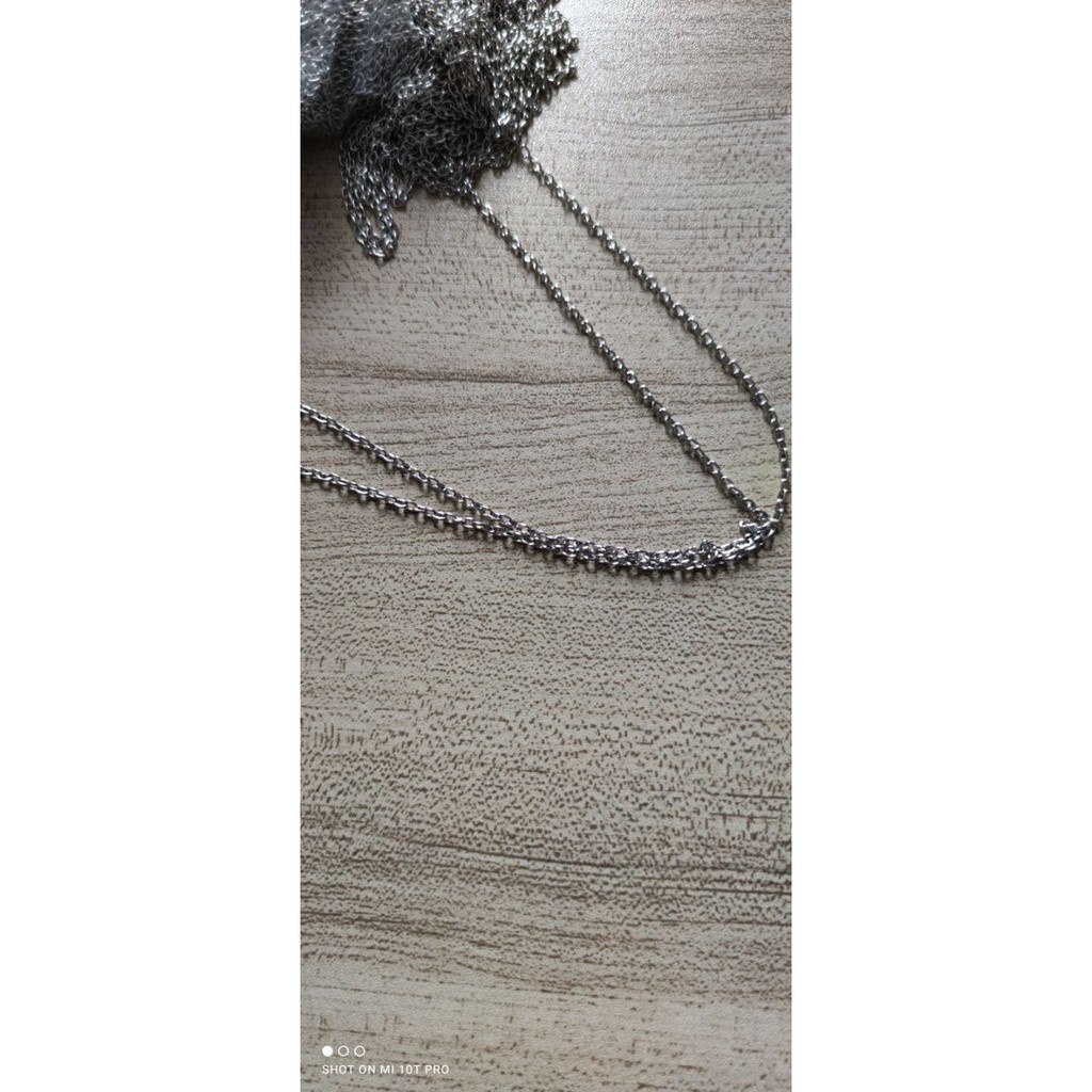 RANTAI KALUNG /RANTAI BESI/KALUNG MASKER 0,7 MM NIKEL
