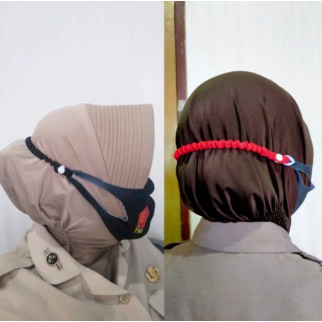 KONEKTOR MASKER UNTUK HIJAB/TALI SAMBUNG MASKER/TERLARIS/JAWA TIMUR /POLOS KERITING (C-1)