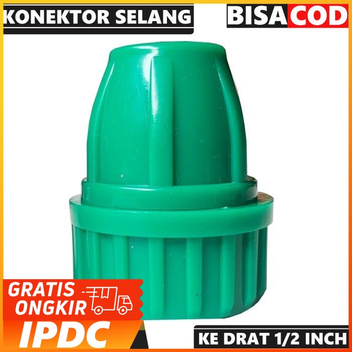 Konektor Pompa pendorong dari selang ke drat 1/2 inch - drat dalam