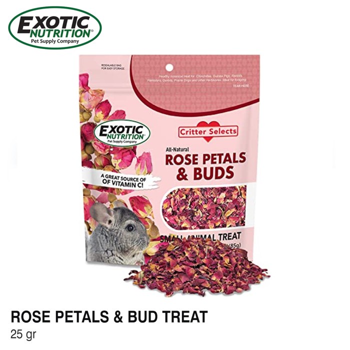 Exotic Nutrition Critter Selects - Rose Petals &amp; Bud Treat 25gr