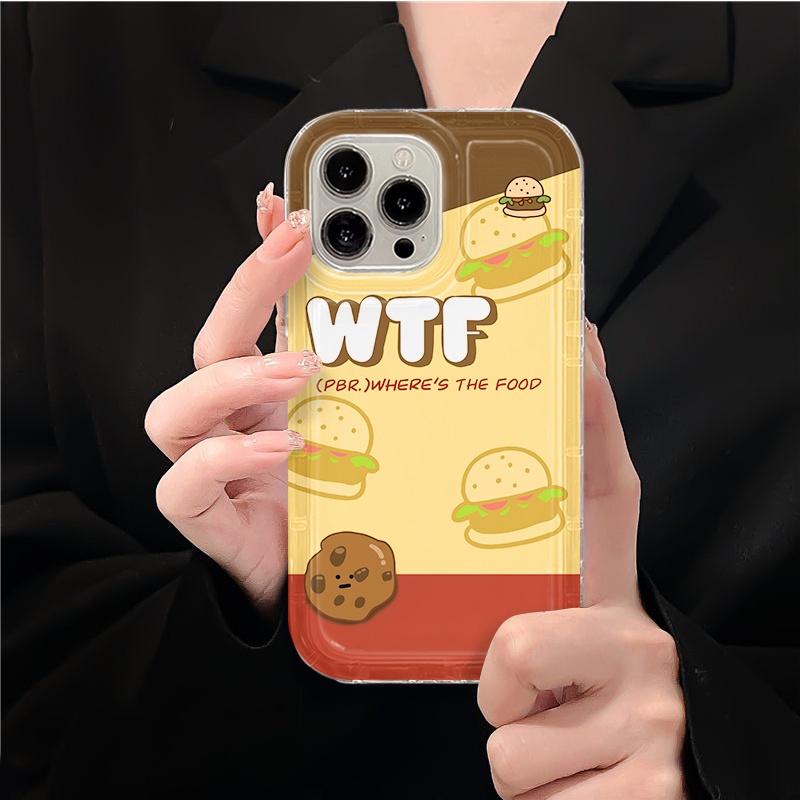 IPHONE Hamburger Silikon Soft Case Kompatibel Untuk Iphone14 13 11 12 Pro XS Max X Xr7 +8 Plus Casing Ponsel TPU Shockproof Cover