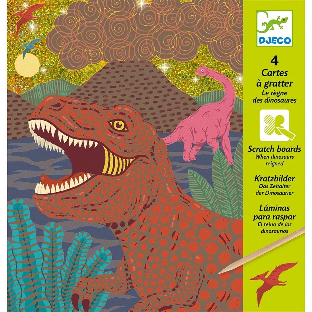 Djeco Scratch Cards - When Dinosaurs Reigned