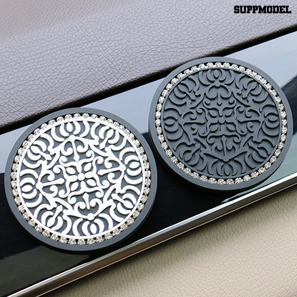 [SM Otomatis] Tatakan Gelas Mobil Cup Holder Coaster Anti-slip Tahan Air Mudah Dibersihkan Tahan Panas PVC Alas Botol Air Mat Auto Styling Aksesoris Interior