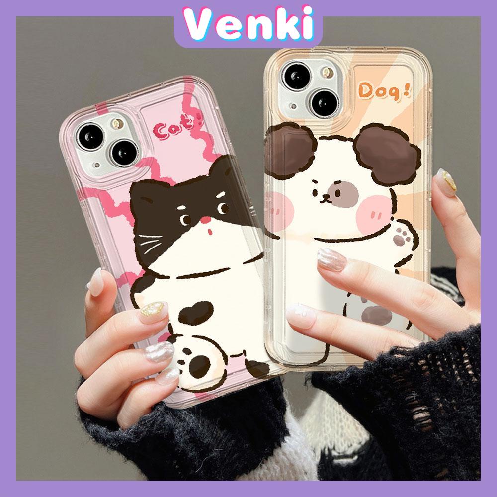 VENKI - For iPhone 11 Case Clear Phone Case TPU Soft Case Airbag Shockproof Protection Camera Cute Kitten Puppy Compatible with iPhone 14 13 Pro Max iPhone 12 Pro Max XR XS  8Plus