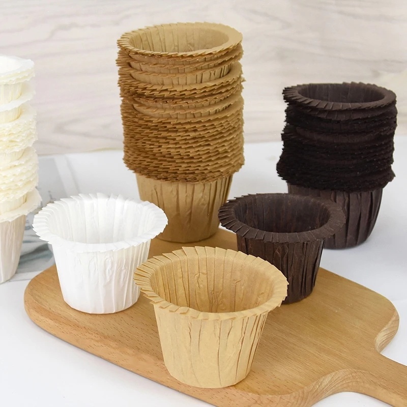 30pcs Cetakan Cupcake Paper Cup/Muffin Cupcake Liner Bentuk Bulat Baking Cup Tray Case