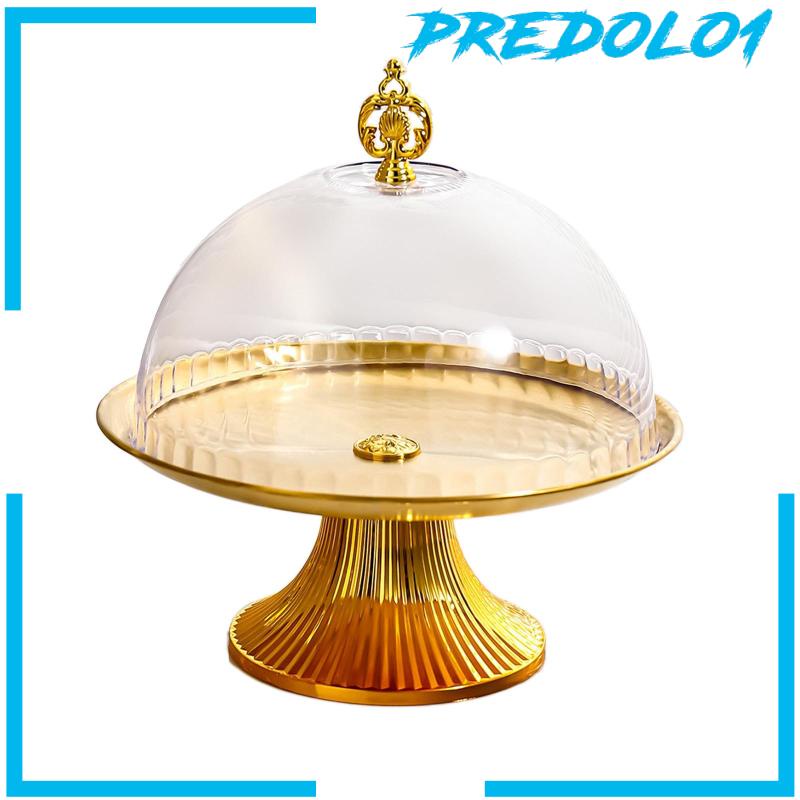 [Predolo1] Piring Kue Cake Stand Bahan Stainless Steel Untuk Pesta Brithday Hajatan Pernikahan