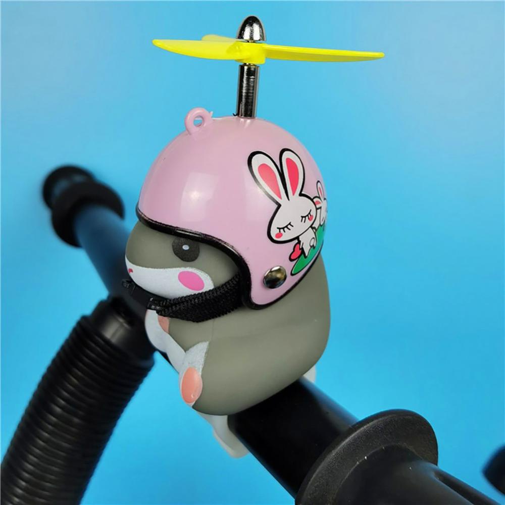Timekey Hamster Kecil Yang Lucu Dengan Helm Baling-Baling Sekrup Udara Ornamen Aksesoris Motor Sepeda Angin Patah Angin Mainan Bersepeda Mobil Dekorasi H7W8