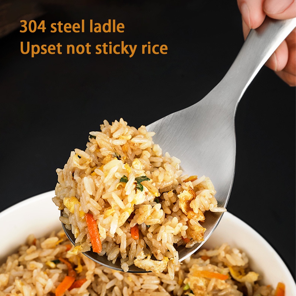 COD Sendok Nasi Stainless Steel 304sendok Nasi Tebal Sendok Nasi Sendok Piring Sendok Saji Emas