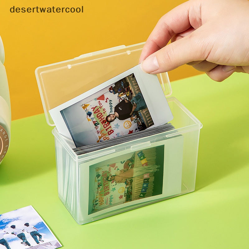 Deid 1PC Kotak Penyimpanan Plastik Transparan Photocards Small Card Collection Organizer Storage Box Organizer Meja Kotak Alat Tulis Martijn