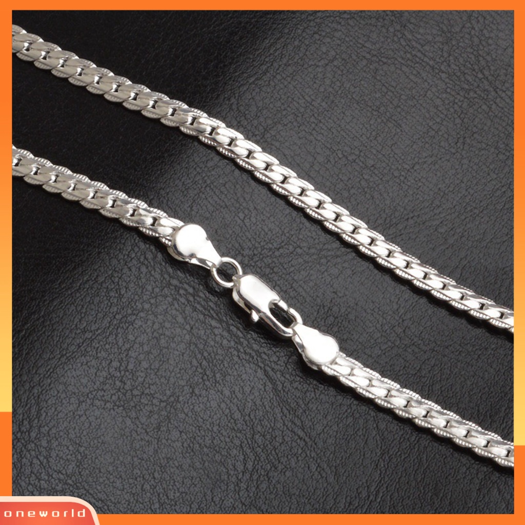 [ONE] Kalung Pasangan Perhiasan Hip Hop Datar Kalung Penampilan Fashion Sederhana Untuk Pesta