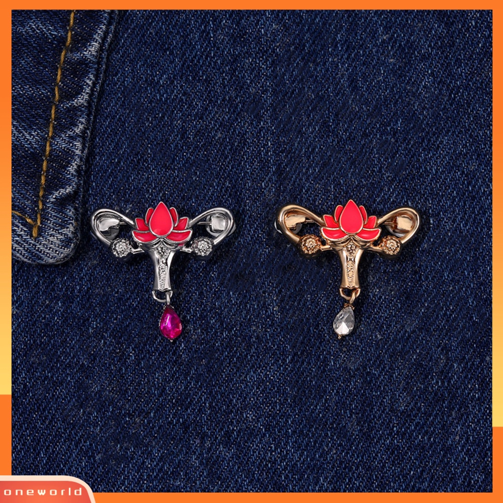 [ONE] Bros Bunga Berlian Imitasi Liontin Berongga Kepribadian Ransel Dekorasi Wanita Pria Bisnis Jas Kerah Pin Fashion Perhiasan