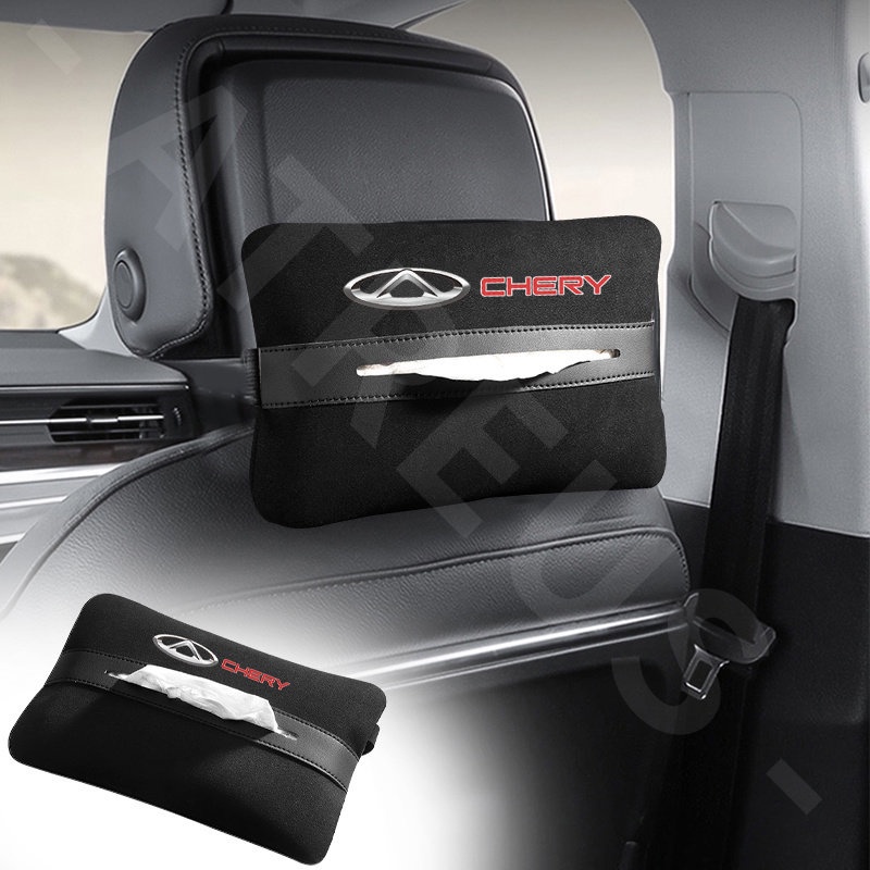 Chery Car Tissue Storage Bag Car Seat Armrest Box Kotak Handuk Kertas Untuk Chery Tiggo4 8 7 Pro 5x Omoda 5tj-1 Wajah Qq2023