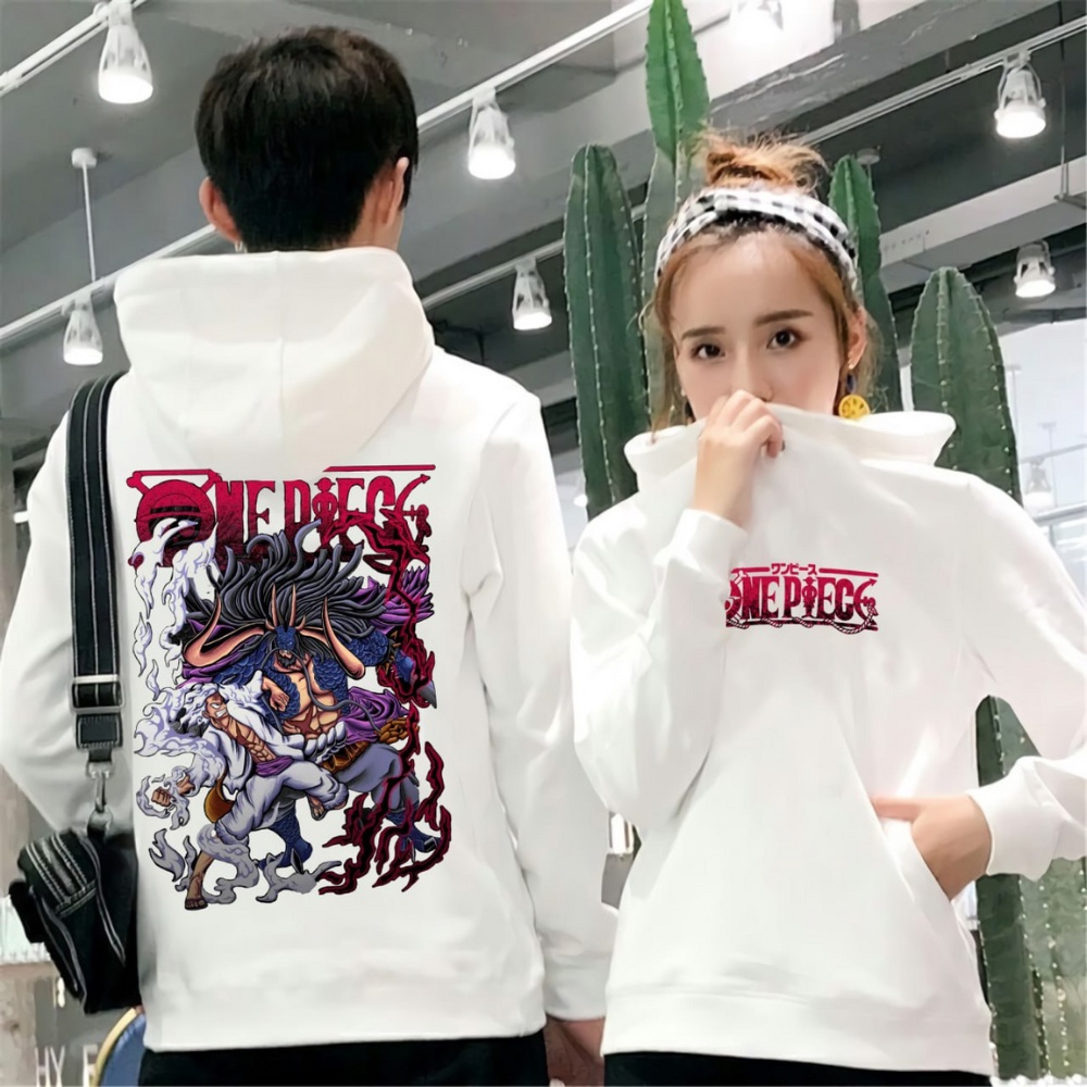 PROMO COD HOODIE LUFFY GEAR 5 VS KAIDO HOODIE COUPLE PASANGAN KEKINIAN COWOK CEWEK REMAJA KEREN One Piece Attack On Onigashima Luffy Gear 5 Sun God Nika Vs Kaido Bisa Couple Pria Wanita Wear Sweatshirt Loose Oversize Trendy Jacket Hoodie Korean Style