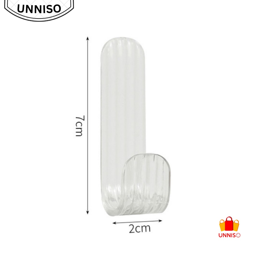 UNNISO - Hook Kaitan Bening Akrilik Per Pc