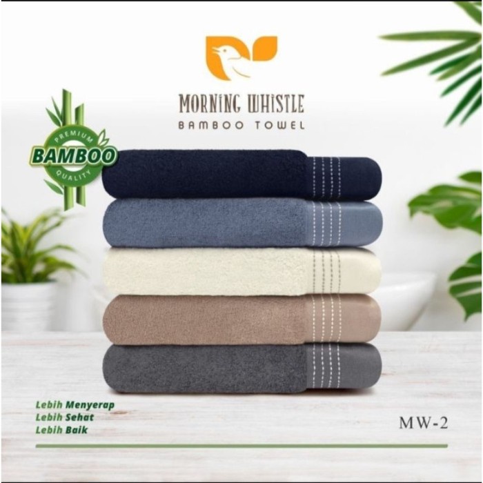 Handuk Mandi Dewasa Premium Morning Whistle / Handuk 70 x 135 Bamboo Cotton Katun Lembut Halus Menyerap Air