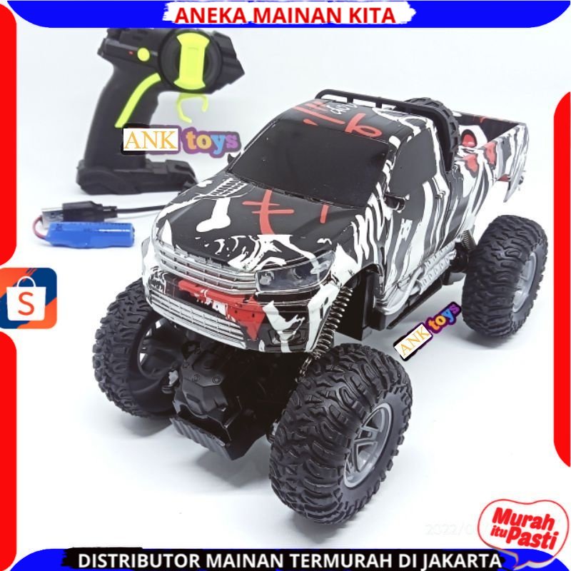 (BISA COD) PROMO MOBIL REMOTE CONTROL ROCK 4 CRAWLER PICK UP 2WD BATERAI CAS